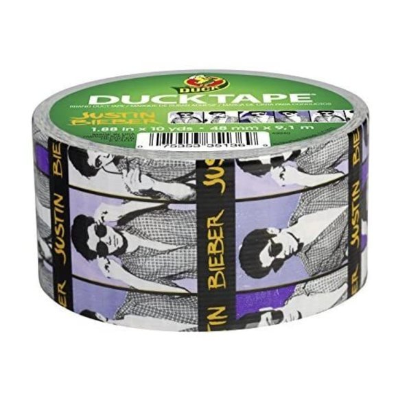 One Sealed Roll Of Justin Bieber Duck Brand Duct Tape - Picture 2 of 4